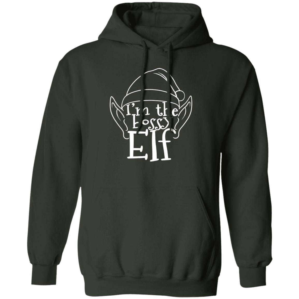I'm The Bossy Elf Funny Christmas Pullover Hoodie