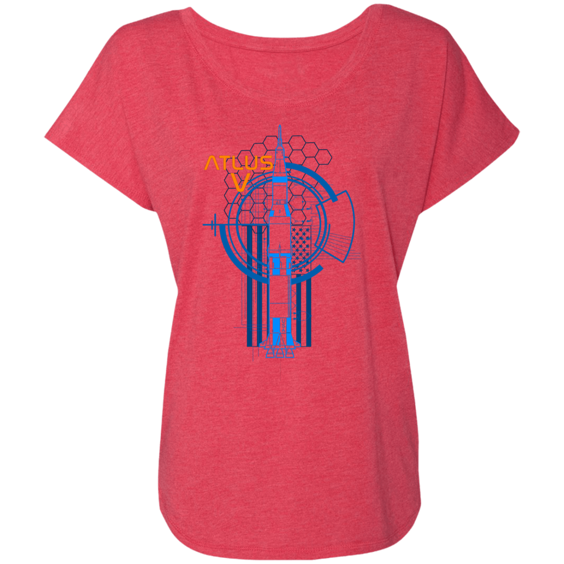 Atlas V Space Rocket Women's Dolman Sleeve