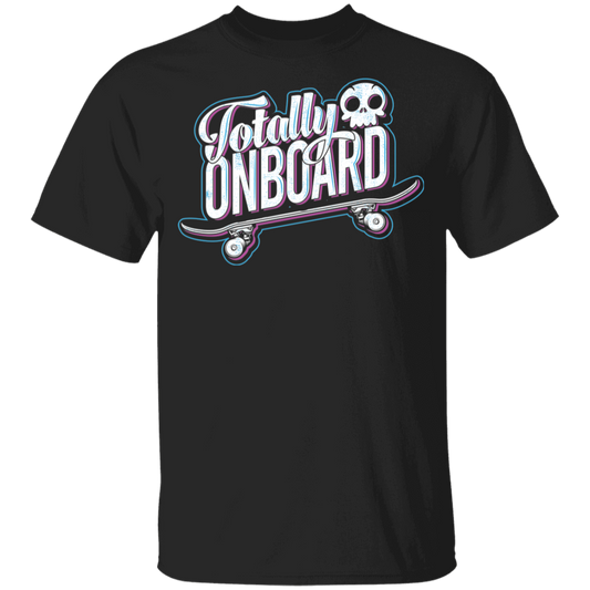 Totally Onboard Skull Skateboarder Skateboard Youth T-Shirt
