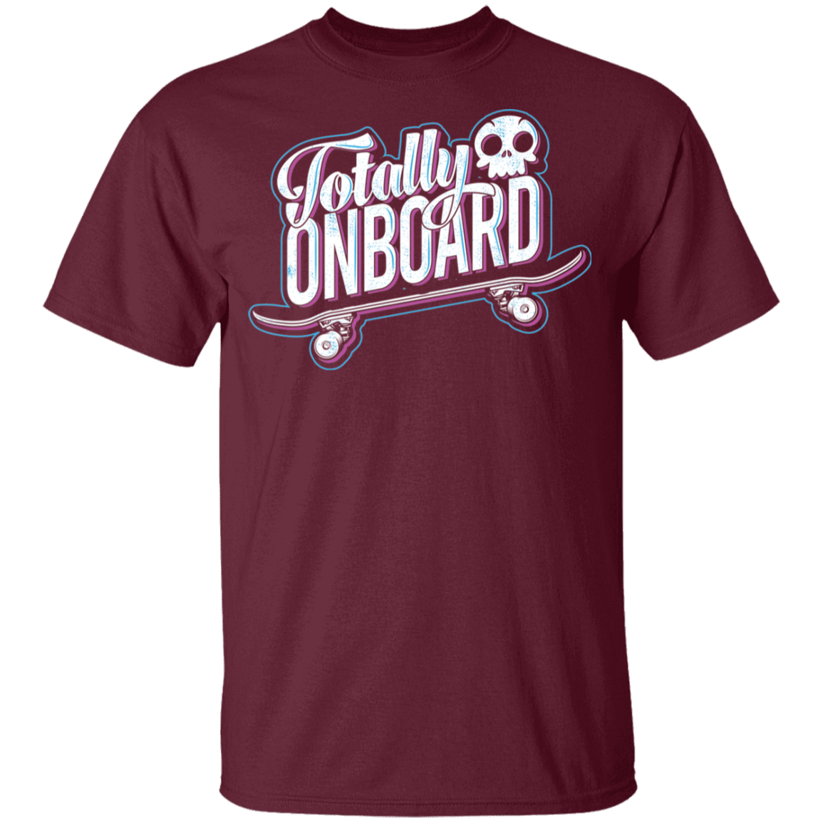Totally Onboard Skull Skateboarder Skateboard Youth T-Shirt