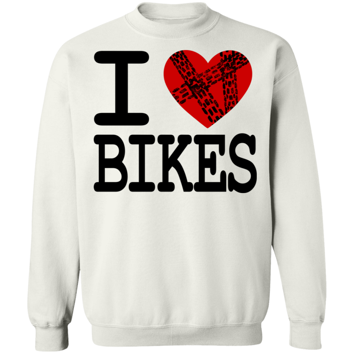 I Love Bikes Biking Crewneck Sweatshirt