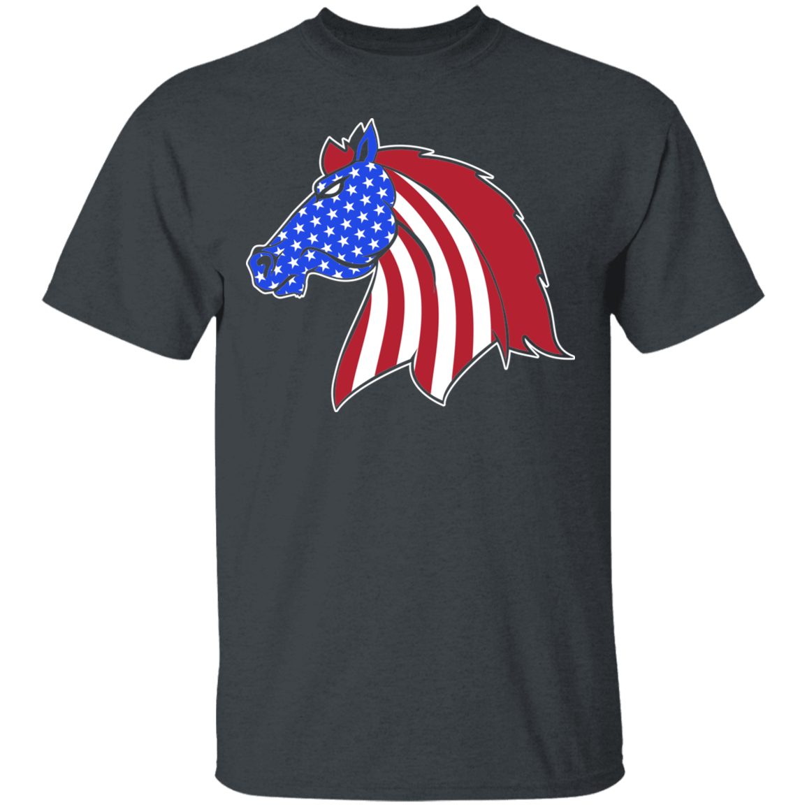 Horse American Flag USA T-Shirt
