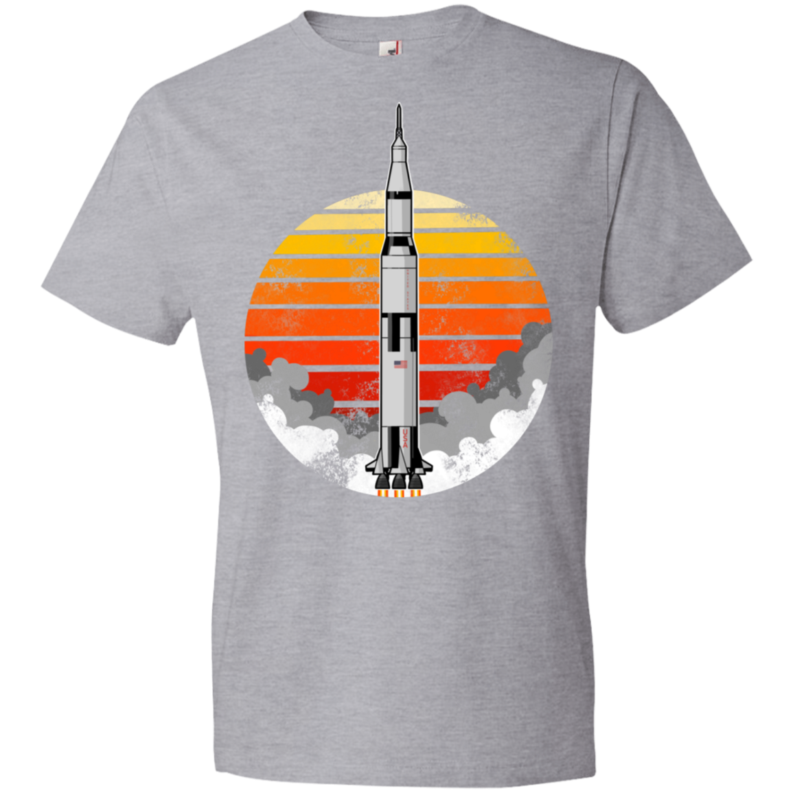 Youth Space USA Sun Rocket Ship Launch Lightweight T-Shirt