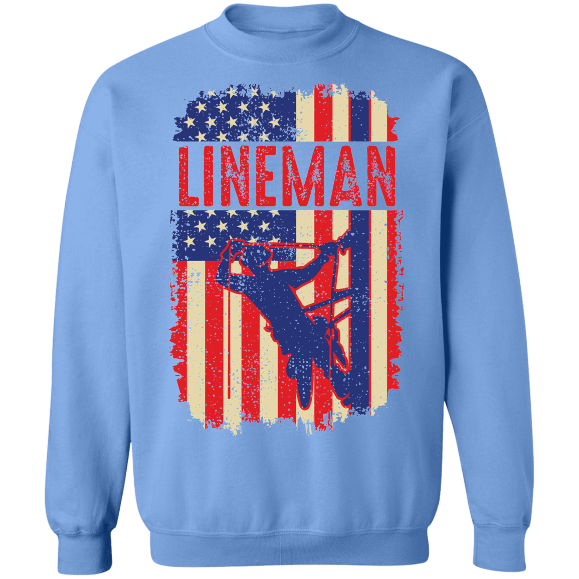 Lineman American Flag Crewneck Sweatshirt