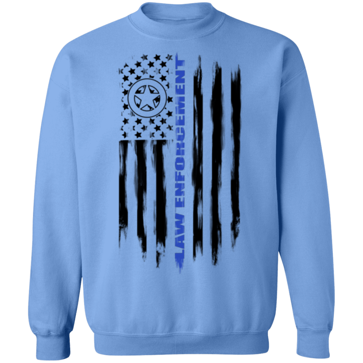 Law Enforcement Deputy Sheriff Police Officer Cop  American Flag Crewneck Sweatshirt