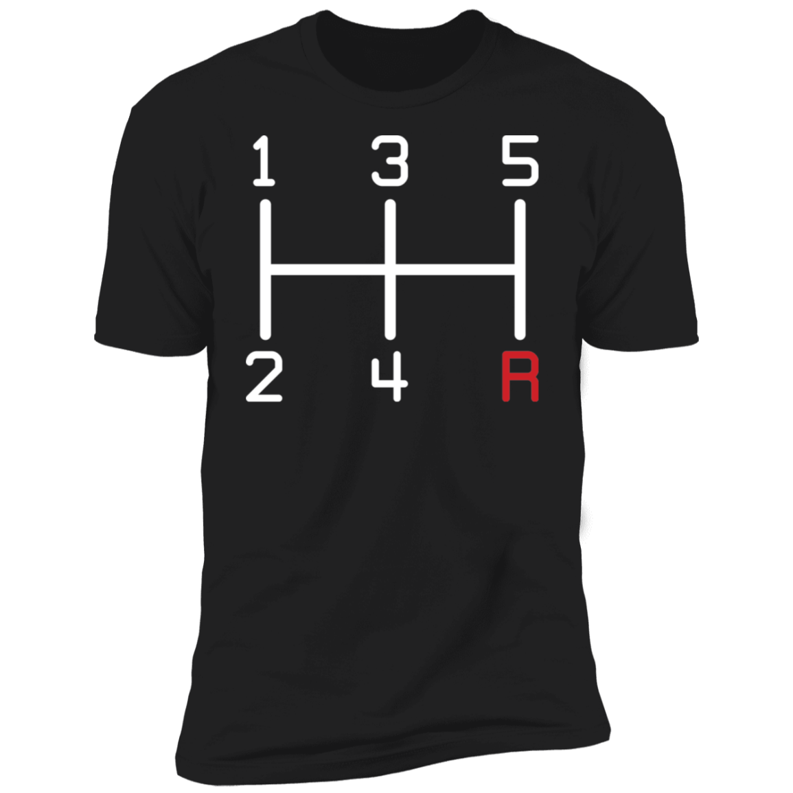 5-Speed Manual Stick Shift Premium Short Sleeve T-Shirt