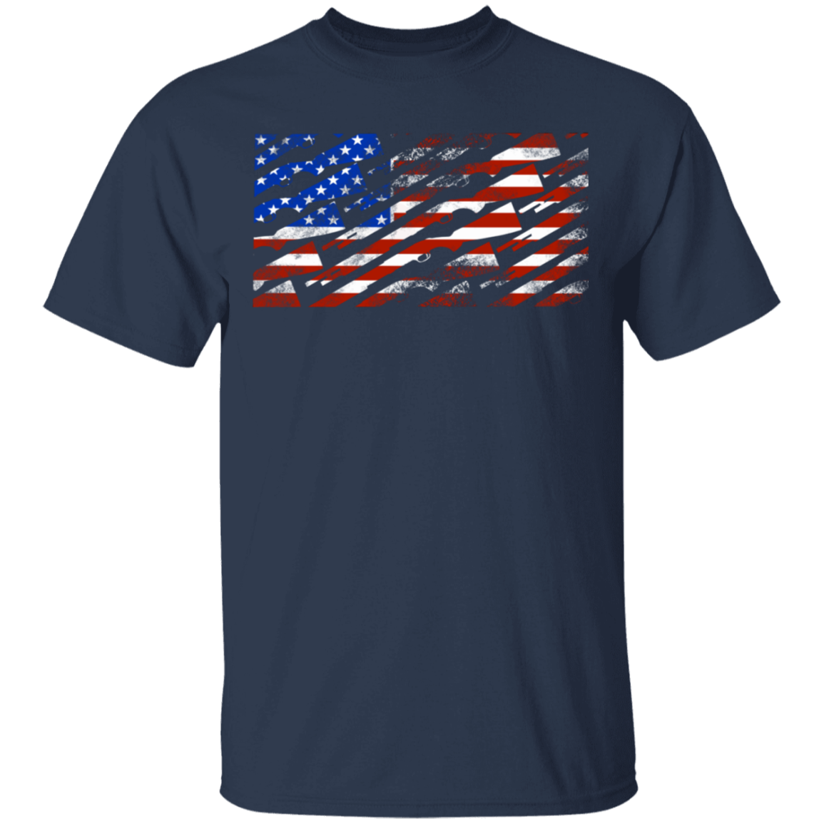 Shotgun Firearm American Flag T-Shirt