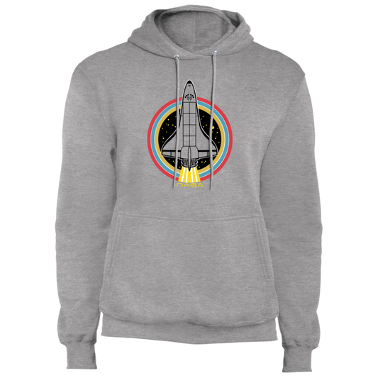 Men's Retro Space Ship Fleece Pullover Hoodie