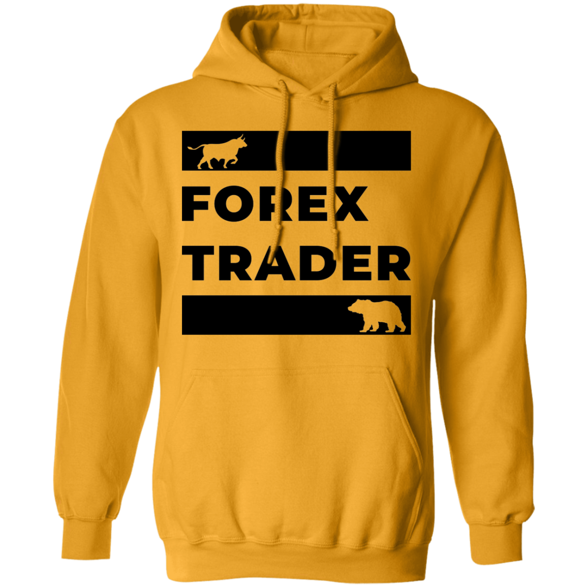 Forex Trader Bull Bear Technical Analysis Pullover Hoodie
