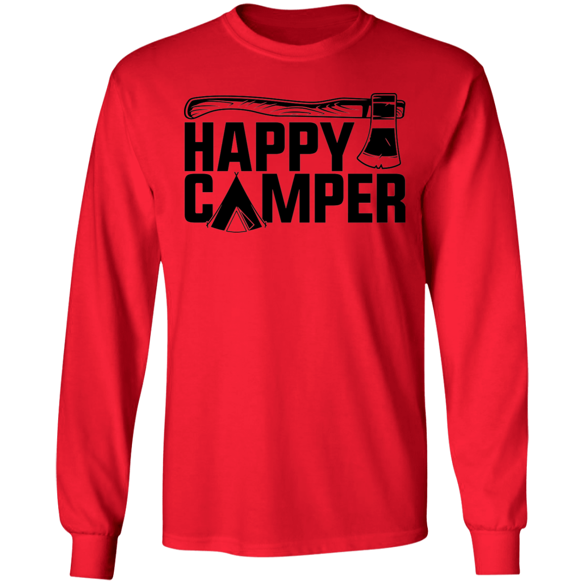 Happy Camper Camping Long Sleeve T-Shirt