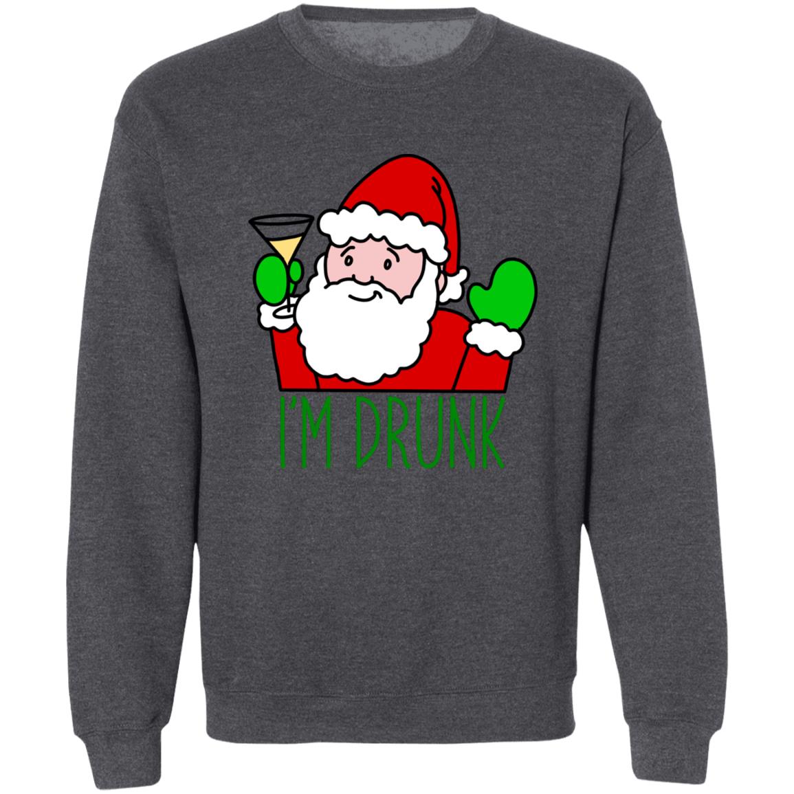 Drunk Santa Funny Christmas Crewneck Sweatshirt