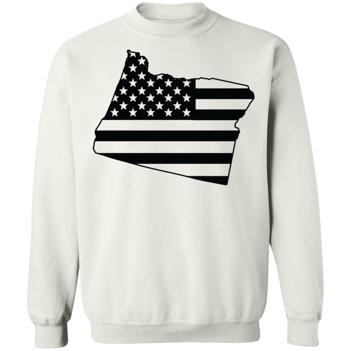 Oregon State American Flag USA Crewneck  Sweatshirt