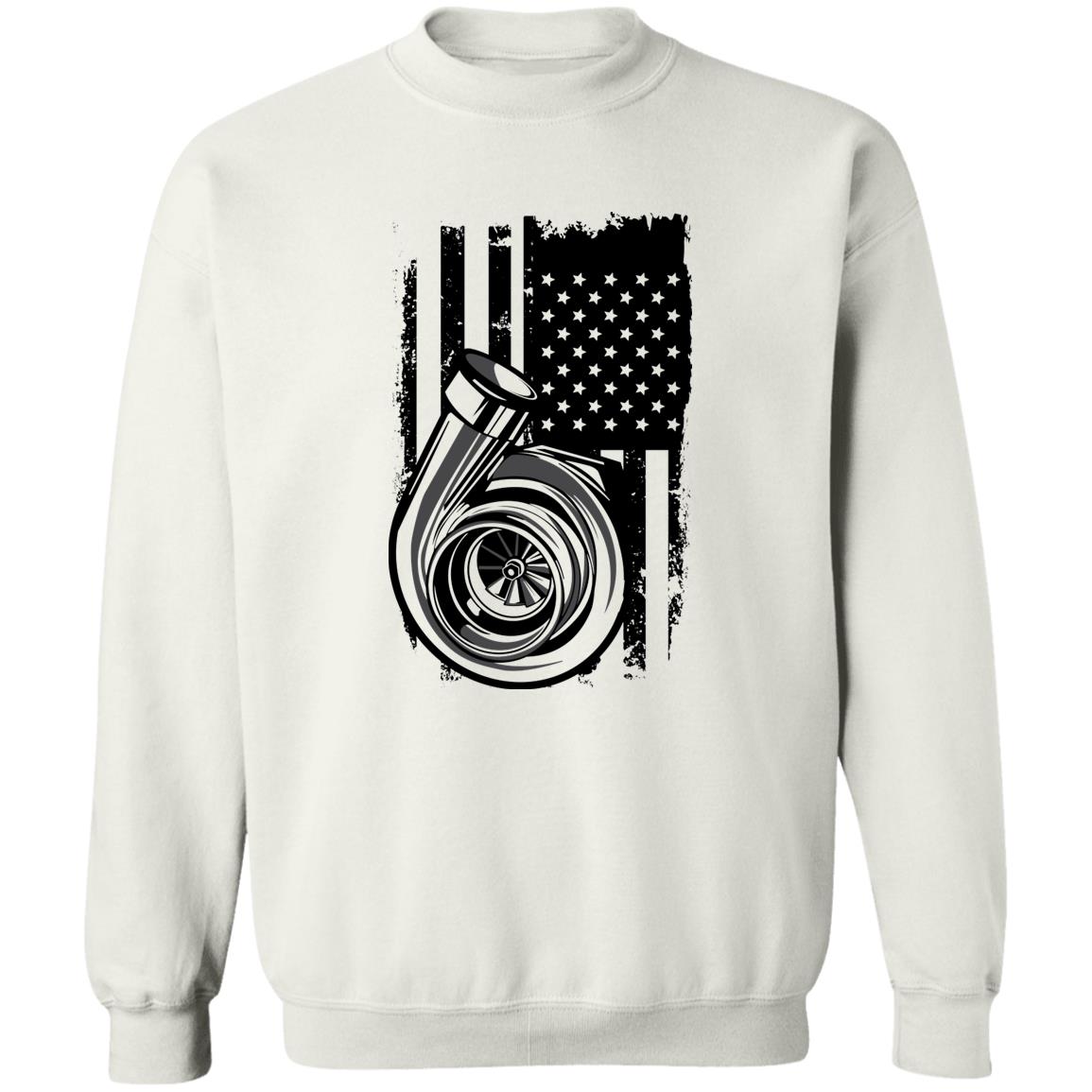 Turbo Boosted American Flag Crewneck Sweatshirt