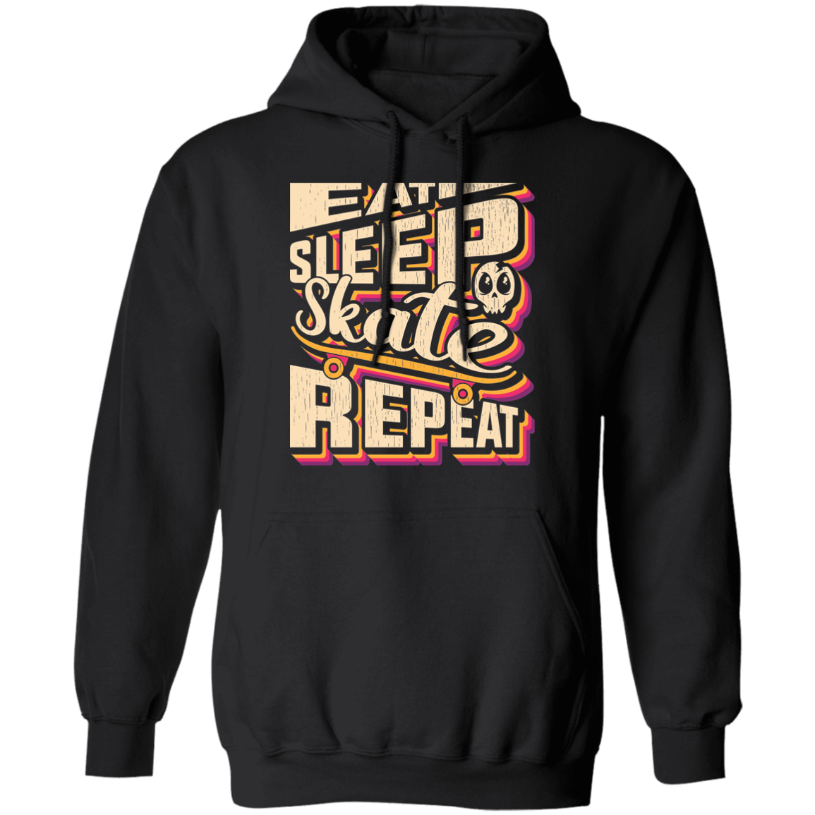 Eat Sleep Skate Repeat Skateboard Skateboarding Pullover Hoodie