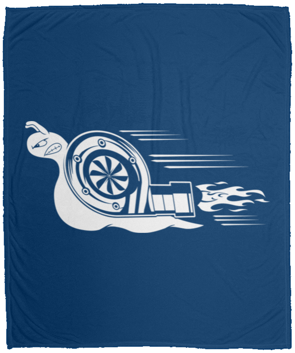 Turbo Snail Boosted Racing Automotive Fleece Blanket - 50x60