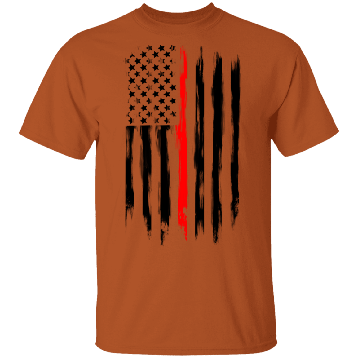 Firefighter Thin Red Line American Flag T-Shirt