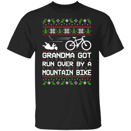 Grandma Got Run Over By A Mountain Bike Christmas Party T-Shirt