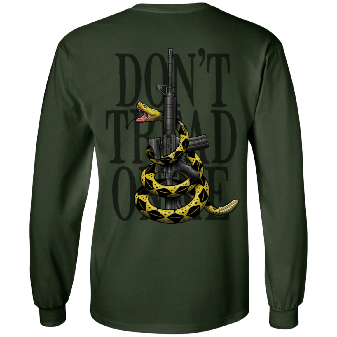 We the People Don't Tread on Me Gadsden Flag Double Sided Long Sleeve T-Shirt