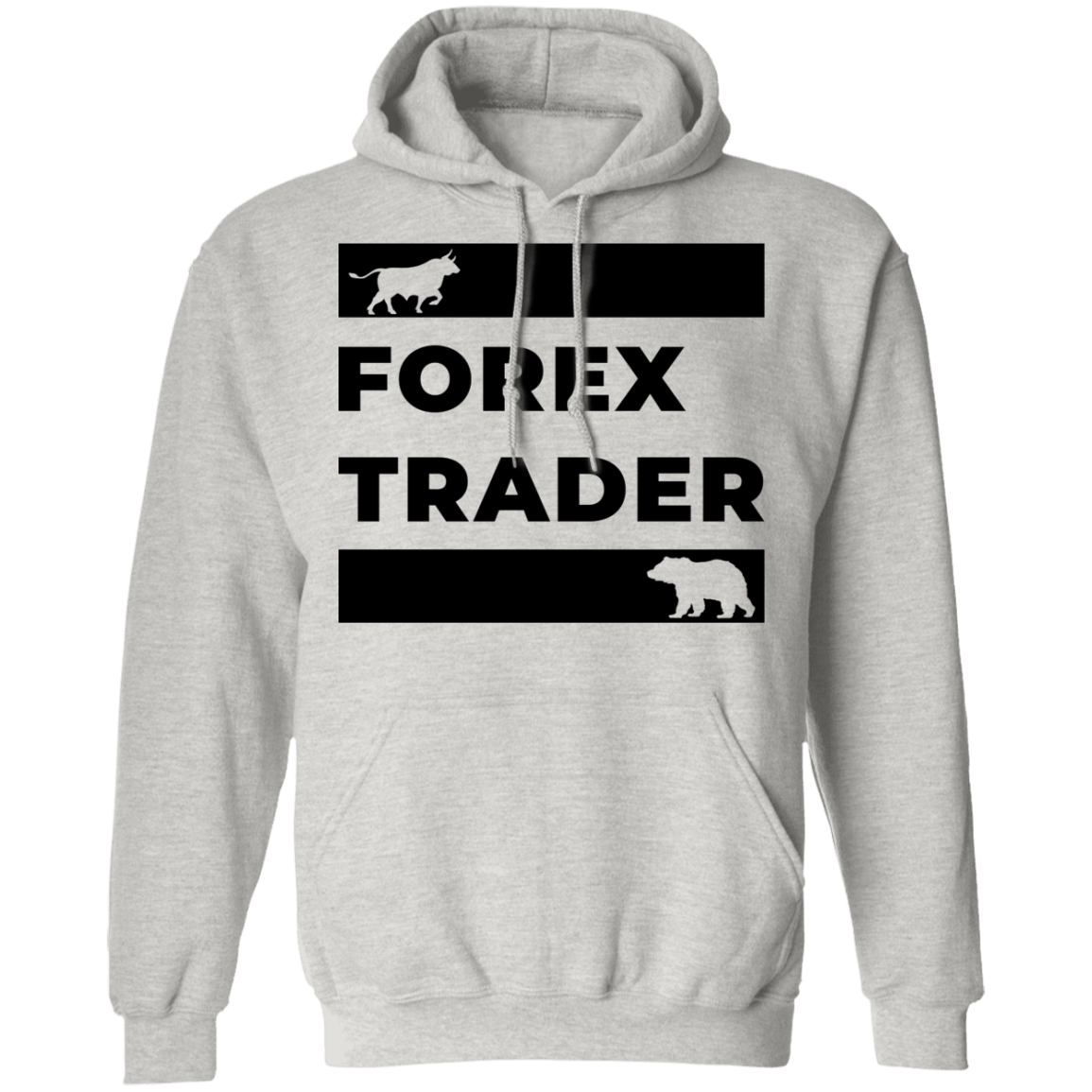 Forex Trader Bull Bear Technical Analysis Pullover Hoodie