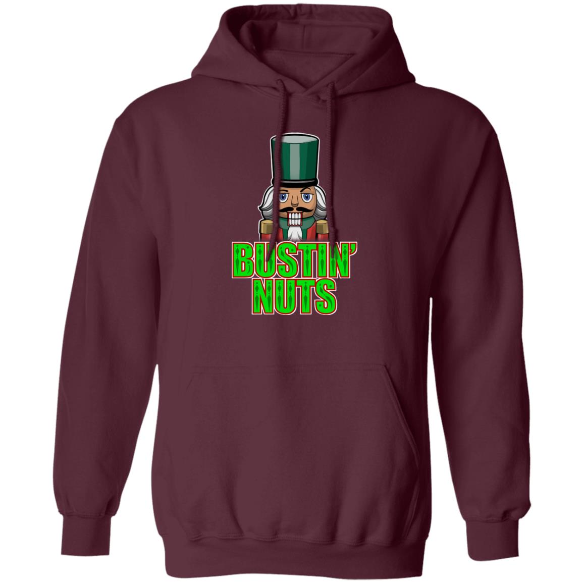 Bustin' Nuts Nutcracker Funny Christmas Pullover Hoodie