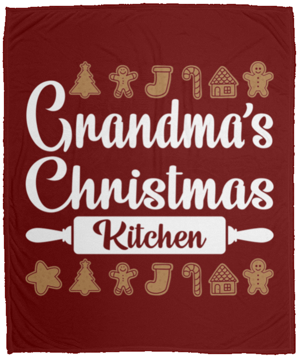 Grandma's Christmas Kitchen Cookies Fleece Blanket - 50x60
