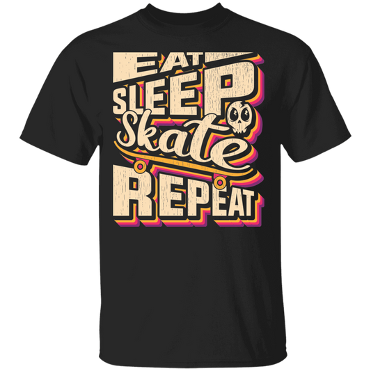 Eat Sleep Skate Repeat Skateboard Skateboarding T-Shirt