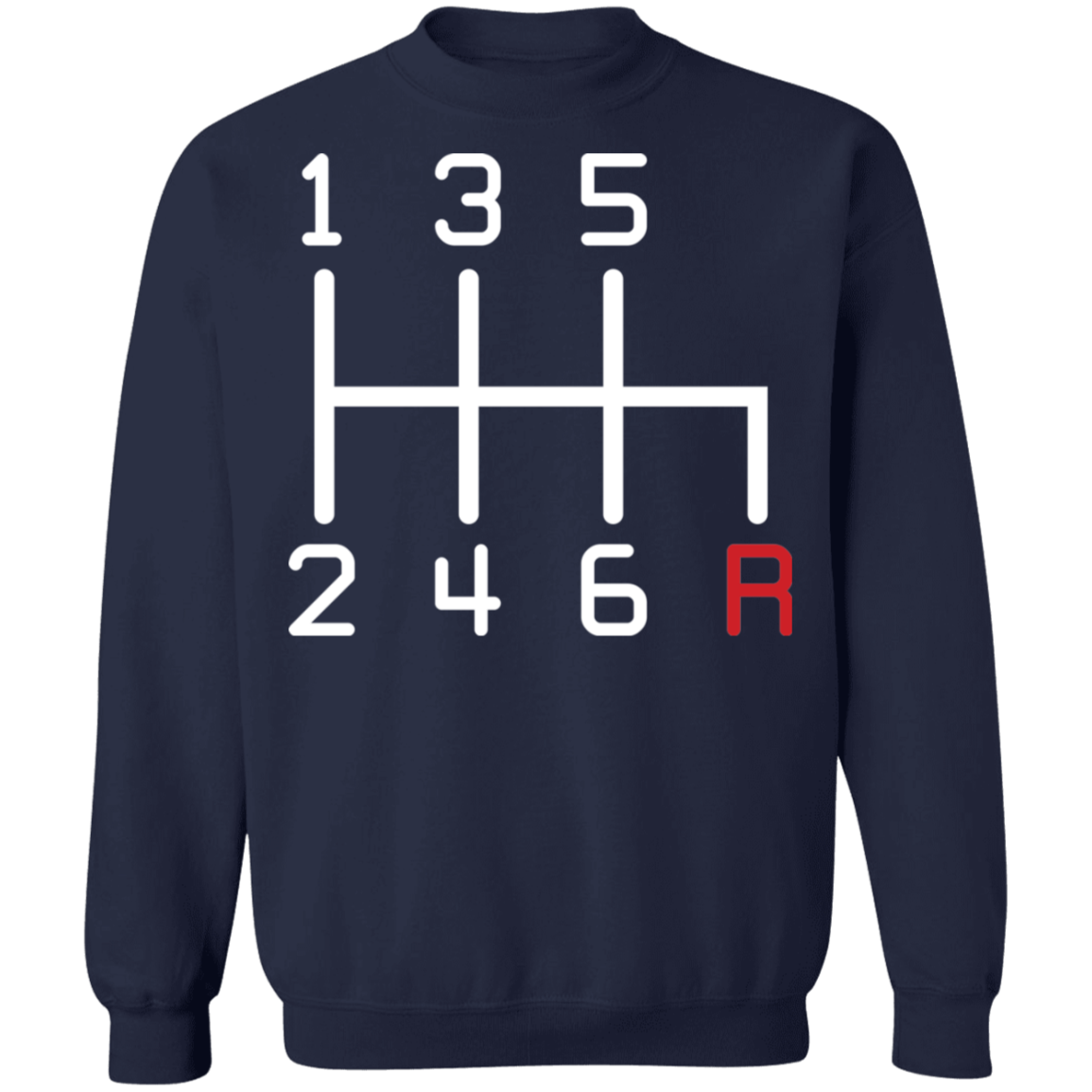 6-Speed Manual Stick Shift Crewneck Sweatshirt