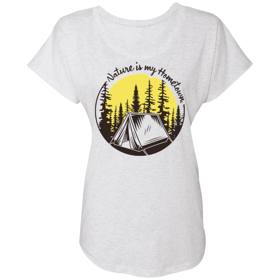 Nature is my Hometown Camping Hiking Women's Dolman Sleeve