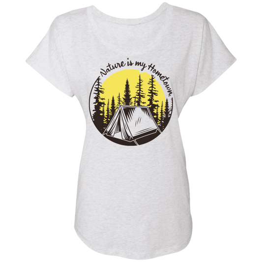 Nature is my Hometown Camping Hiking Women's Dolman Sleeve