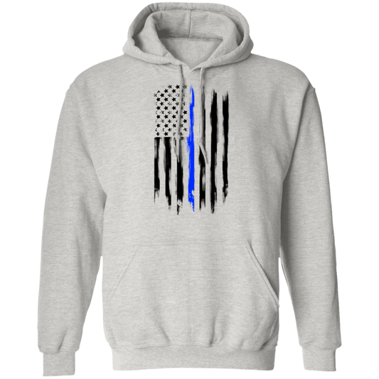 Law Enforcement Thin Blue Line American Flag Pullover Hoodie