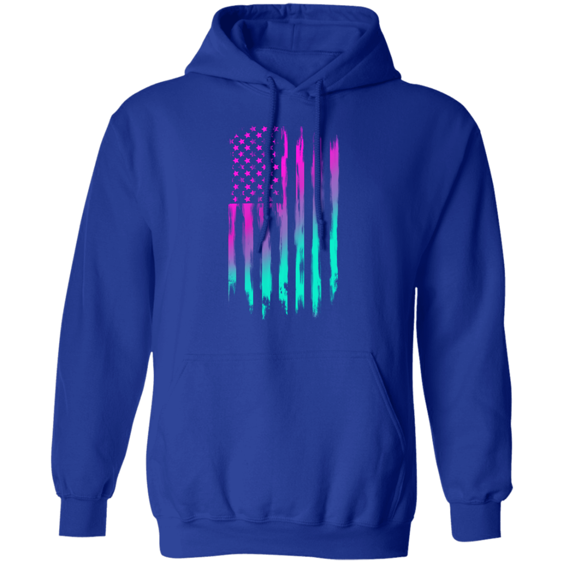 American Flag 80's RetroPullover Hoodie