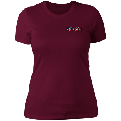 Patriot American Bald Eagle Women's Double Sided Boyfriend T-Shirt