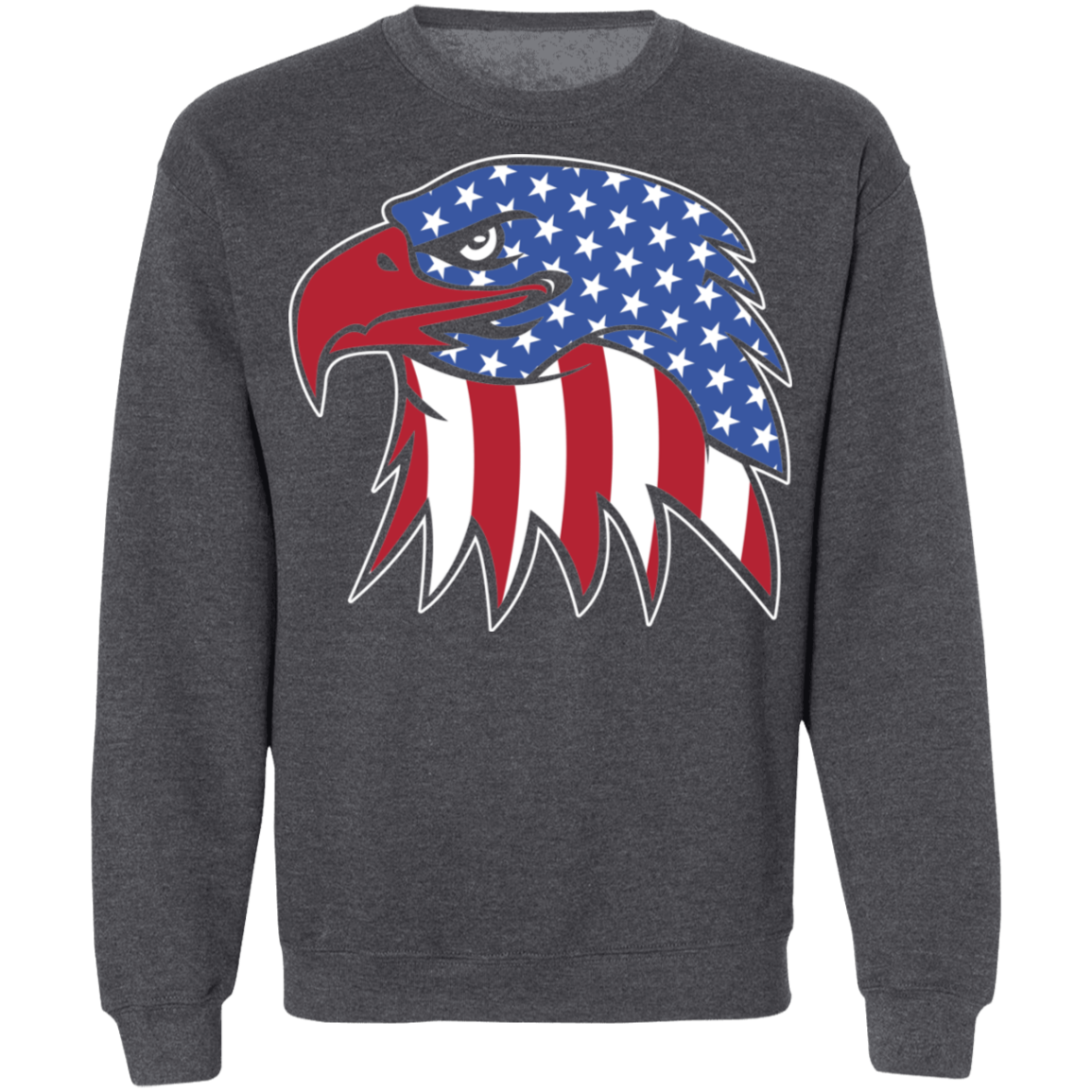 Bald Eagle American Flag USA Crewneck Sweatshirt