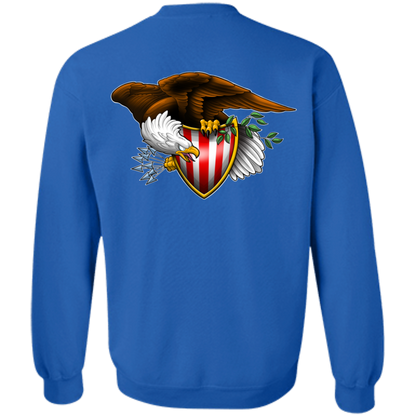 Patriot American Bald Eagle Double Sided Crewneck Sweatshirt