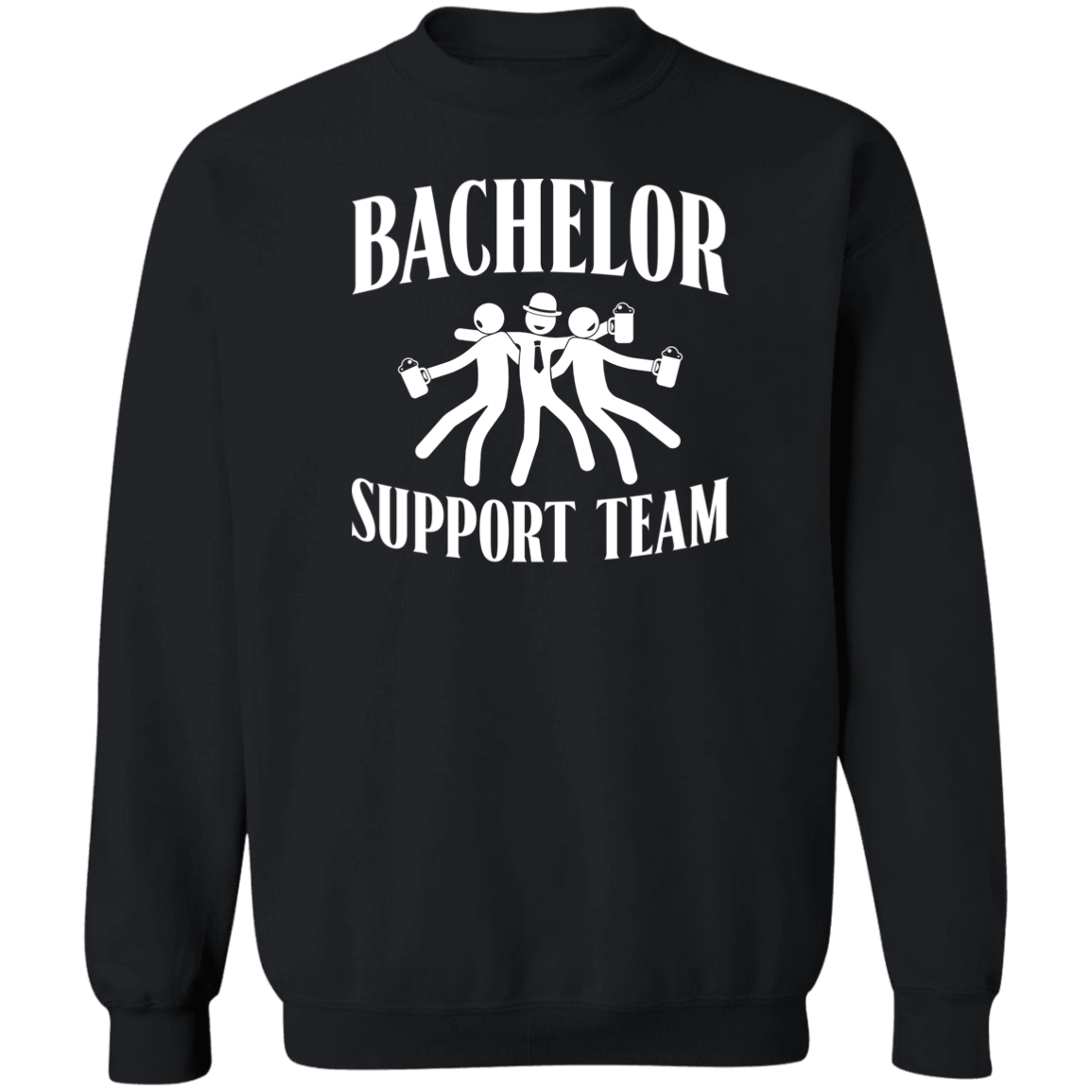 Bachelor Party Funny Support Team Crewneck  Sweatshirt