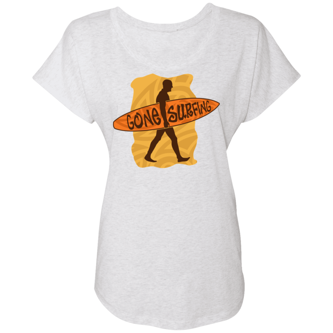 Gone Surfing Beach Women's Dolman Sleeve