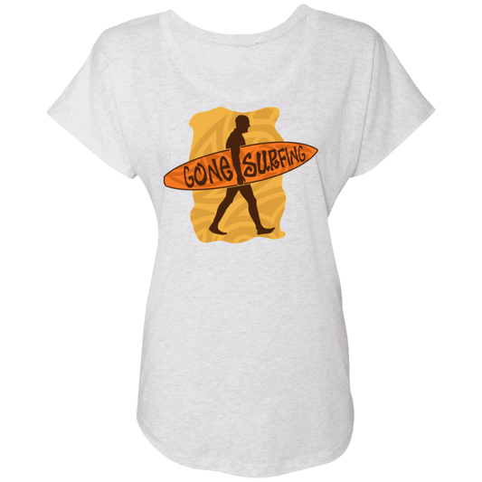 Gone Surfing Beach Women's Dolman Sleeve
