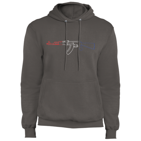 AK-47 Firearm Rifle Red White Blue Pullover Hoodie