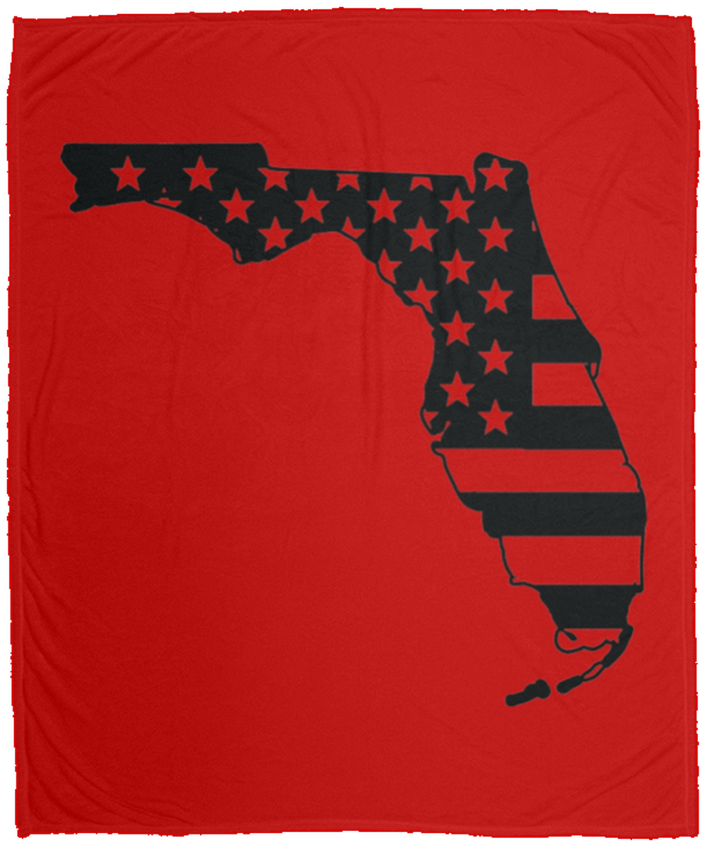 Florida American Flag State Fleece Blanket - 50x60