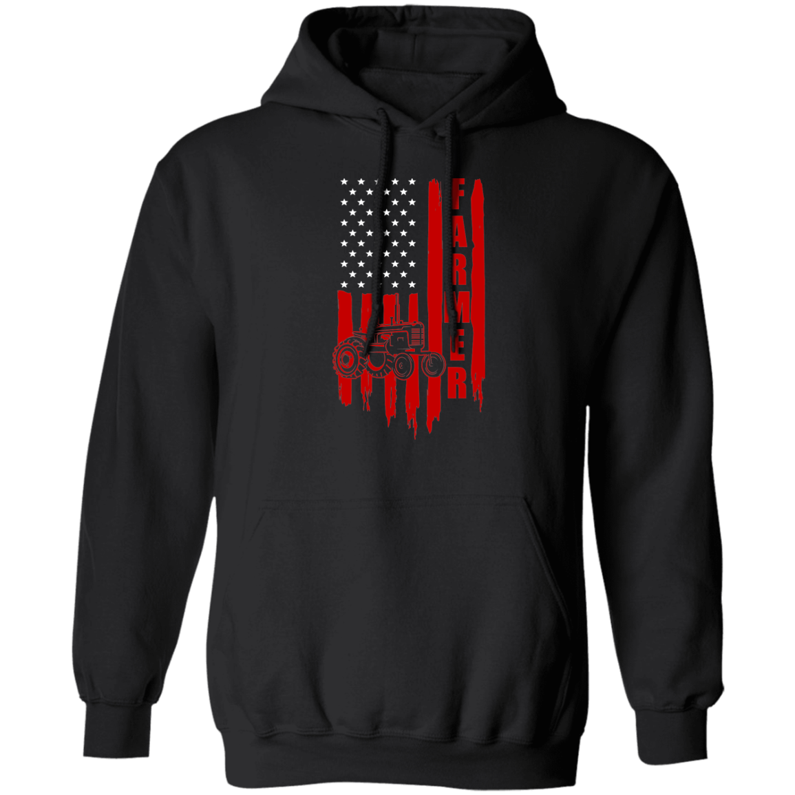 Farmer American Flag Tractor Hoodie