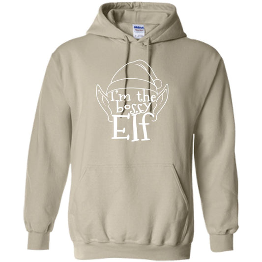 I'm The Bossy Elf Funny Christmas Pullover Hoodie