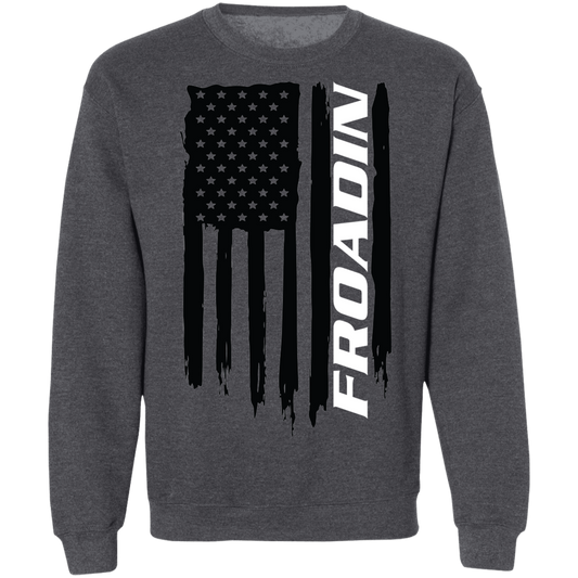 Froadin Off-Road Desert 4x4 American Flag Crewneck Sweatshirt