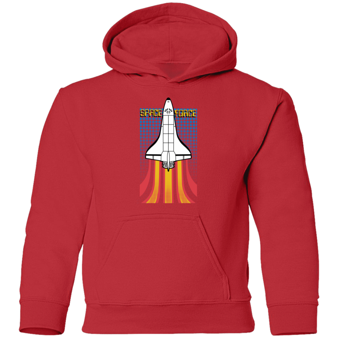 Youth Space Force Retro 80s Pullover Hoodie