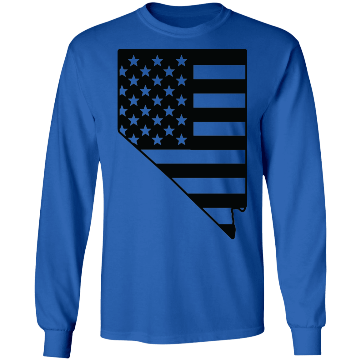 Nevada American Flag State Long Sleeve T-Shirt