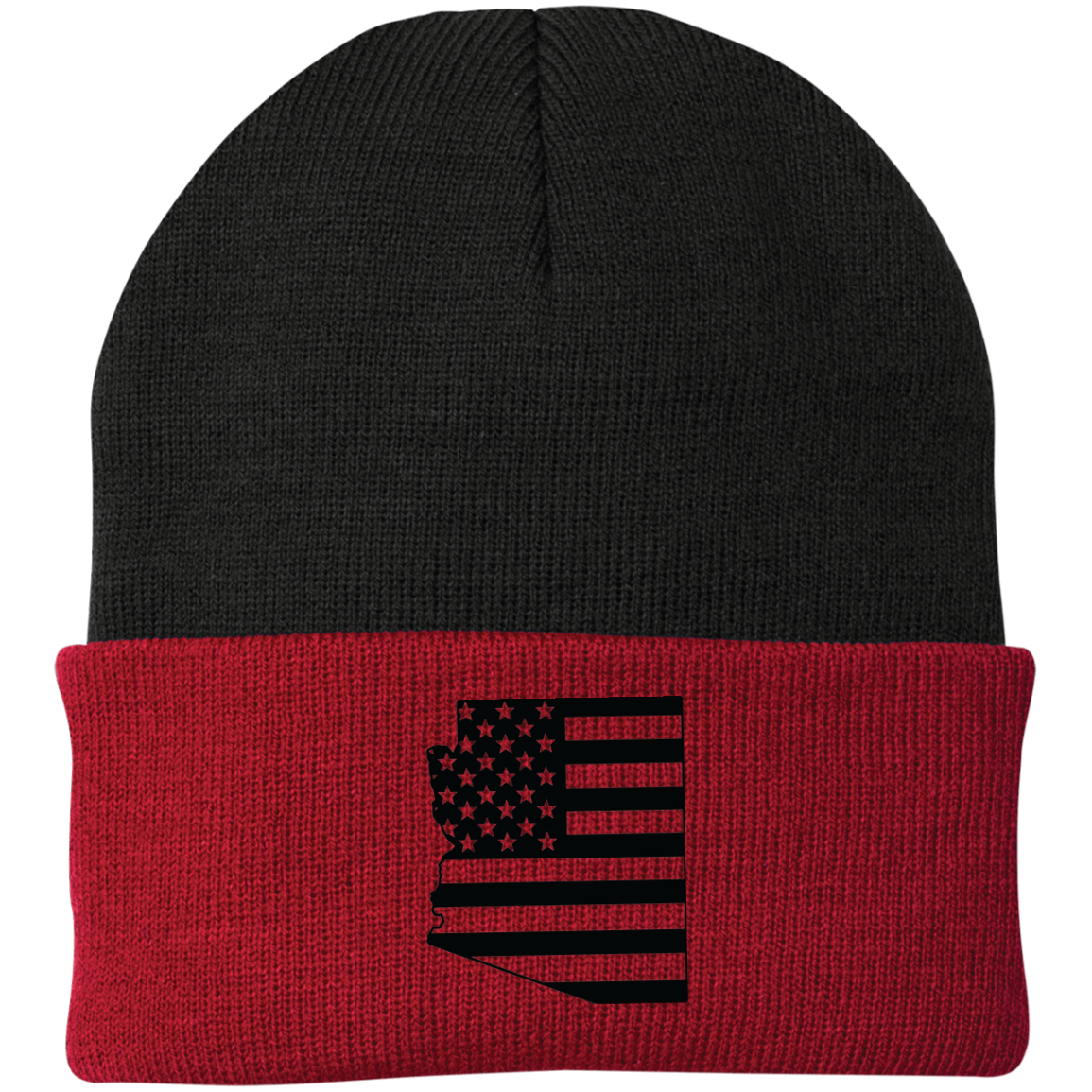 Arizona AZ State American Flag Beanie Cap