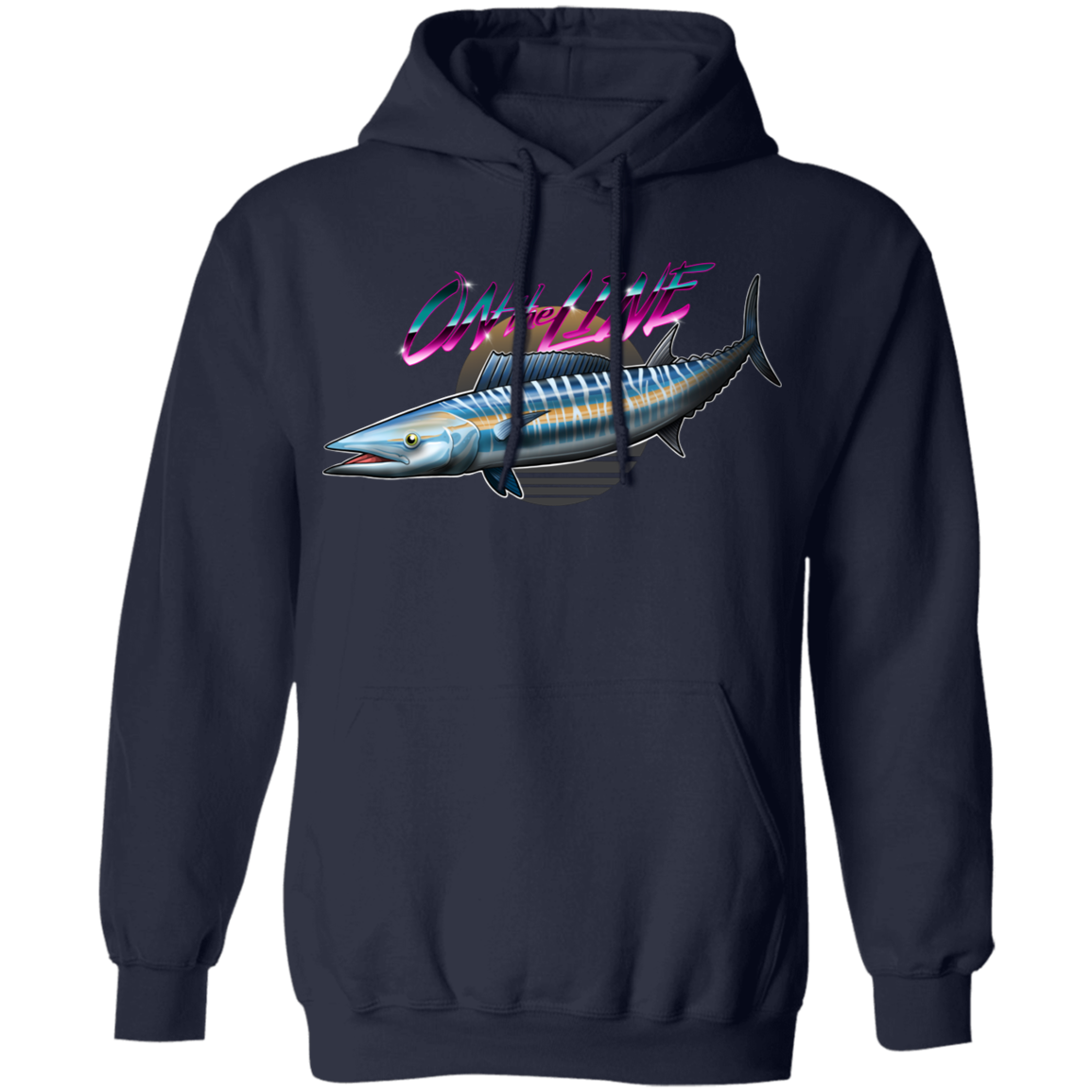Wahoo Ono Fish On The Line Saltwater Pullover Hoodie