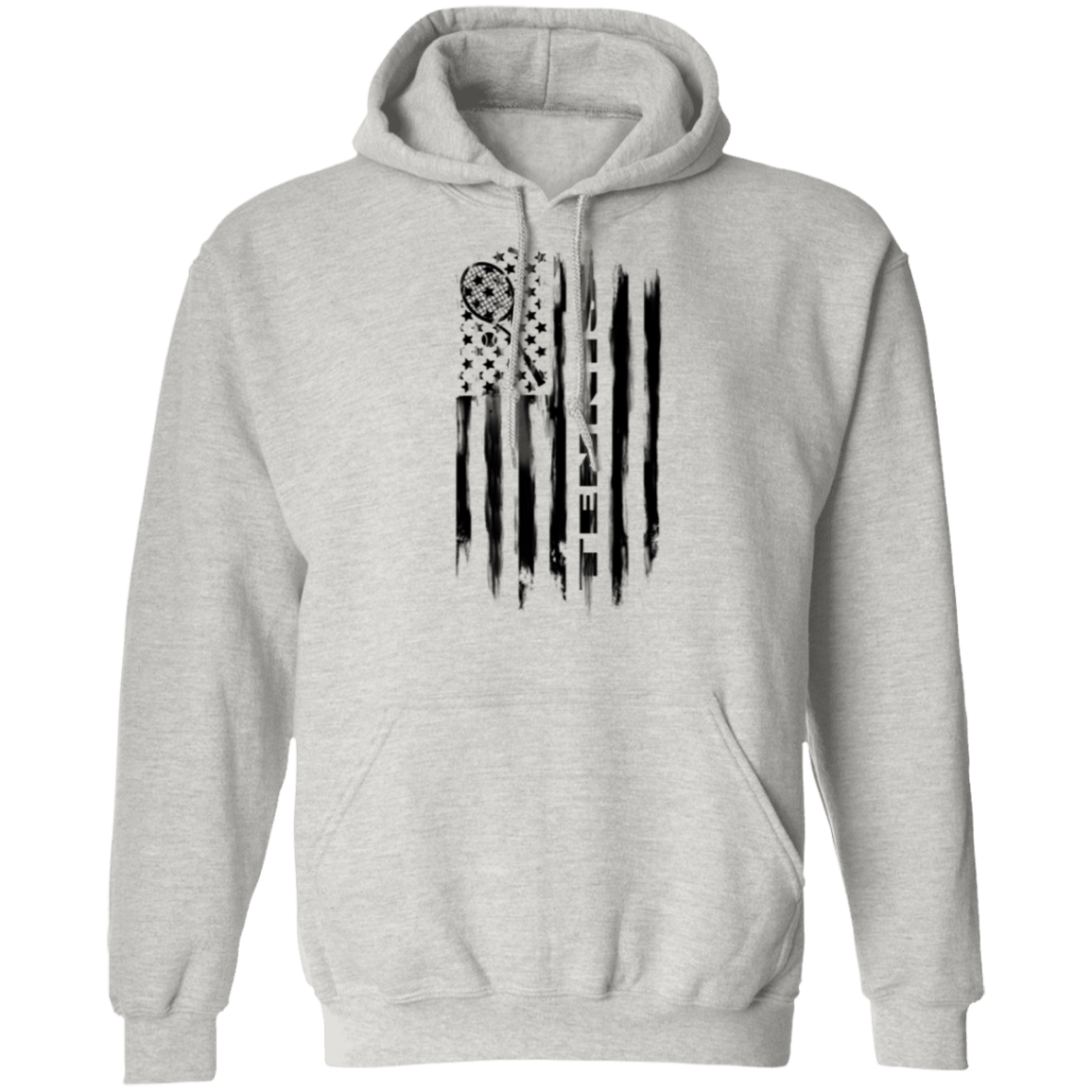 Tennis  American Flag Pullover Hoodie
