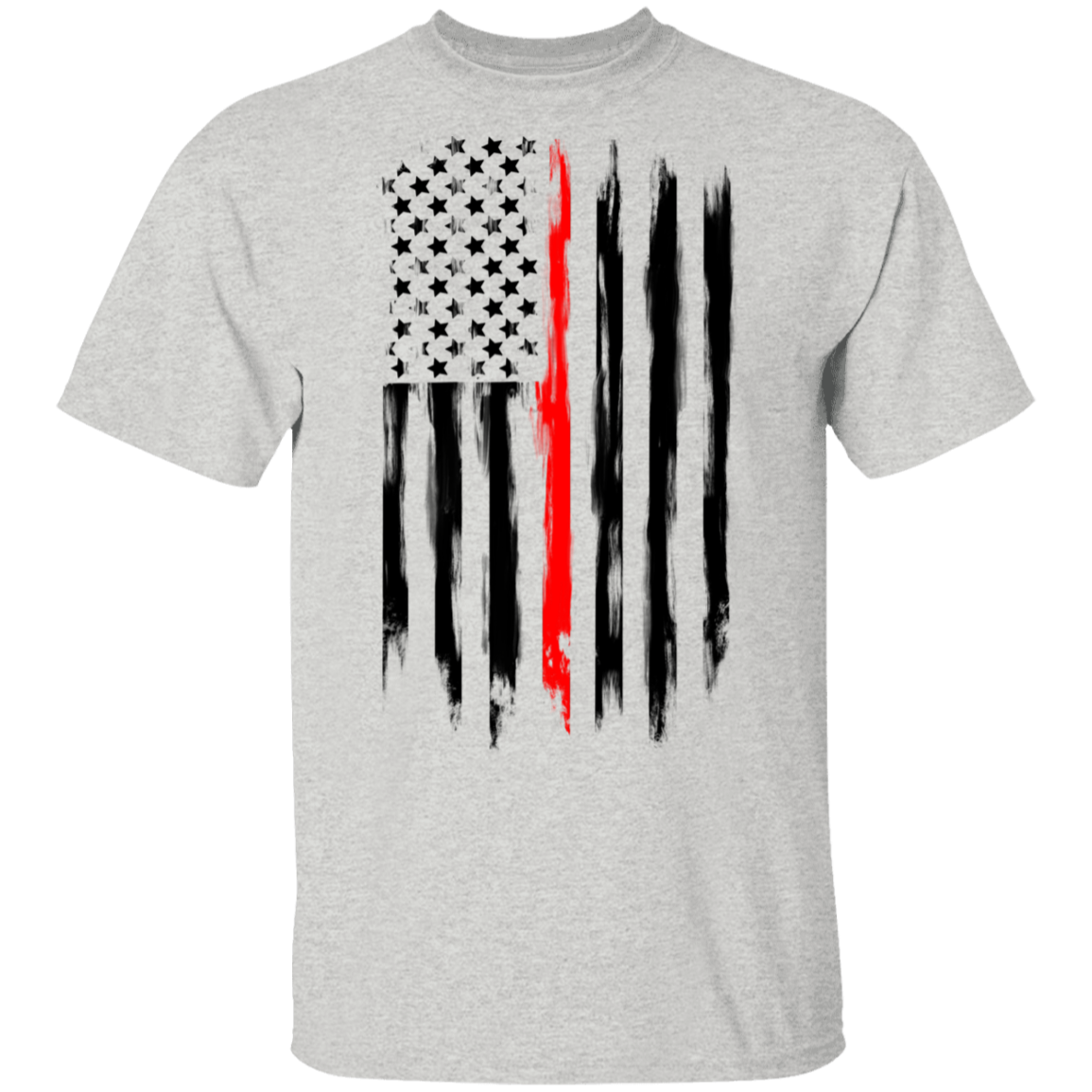 Firefighter Thin Red Line American Flag T-Shirt