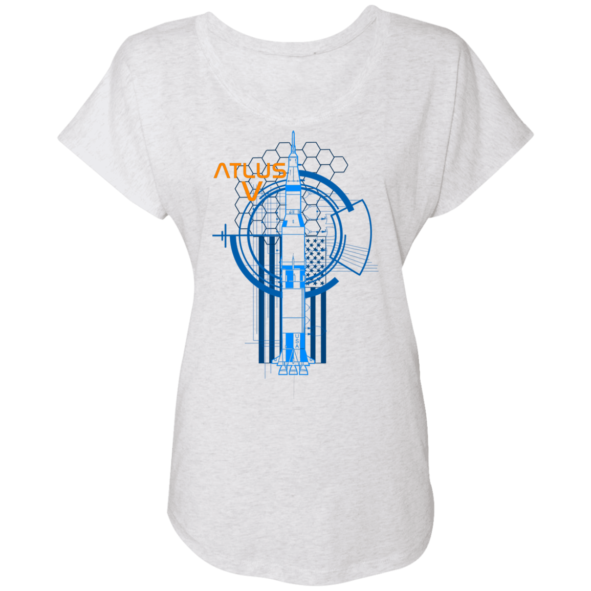 Atlas V Space Rocket Women's Dolman Sleeve