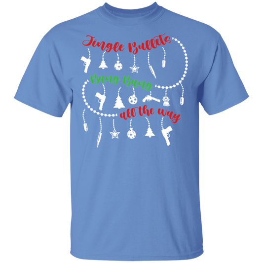 Jingle Bullets Bang Bang All The Way Ugly Christmas T-Shirt